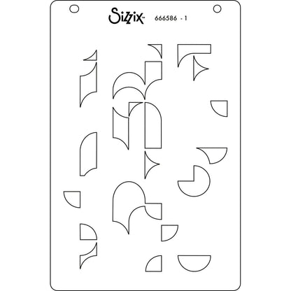 Pochoirs multicouches Sizzix A6 4 pièces Cosmopolitan, Around the Block par Stacey Park