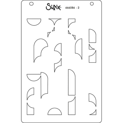Pochoirs multicouches Sizzix A6 4 pièces Cosmopolitan, Around the Block par Stacey Park