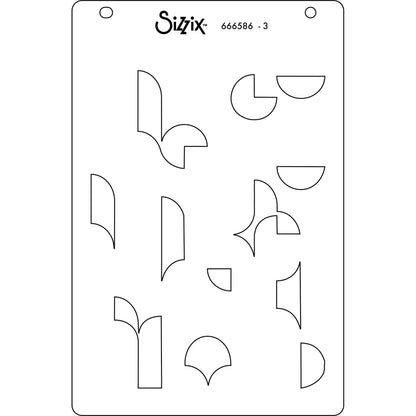 Pochoirs multicouches Sizzix A6 4 pièces Cosmopolitan, Around the Block par Stacey Park
