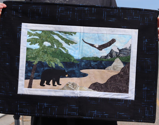 Store Sample- Wall Hanging - Bear Applique