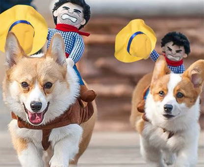 Déguisement de cowboy pour chien - Costume de chien western