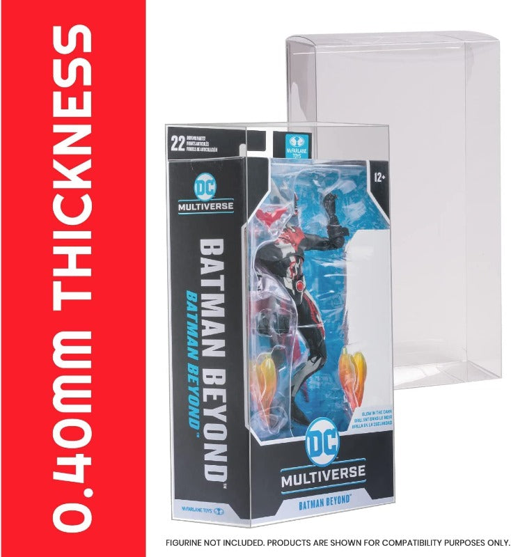 DC Multiverse McFarlane Regular (Batman Beyond - Boîte Noire) & Mirrorverse (Boîte) EVORETRO PET Protecteur 0.40MM - Lot de 10
