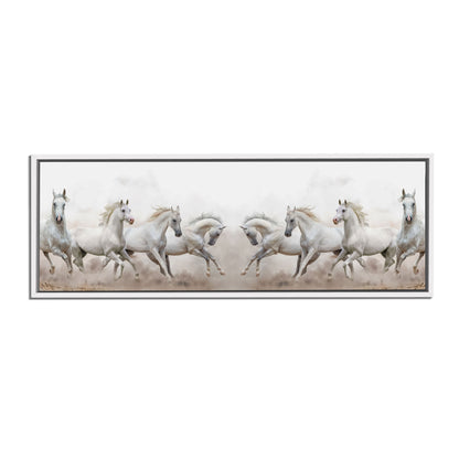 Wildlife Canvas-Arabian Horses White Sky-Wall Art