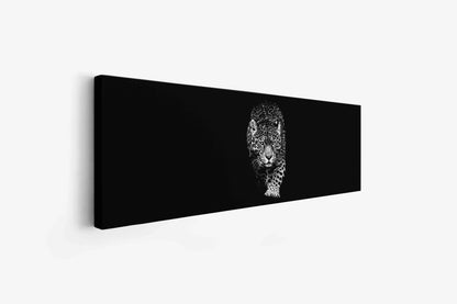 Léopard en noir et blanc 183 x 61 cm