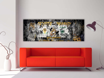 Décoration murale-Bitcoin Pop art-Impression sur toile