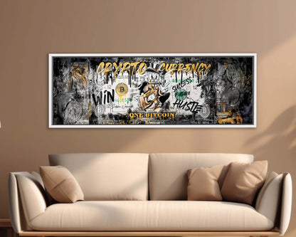 Décoration murale-Bitcoin Pop art-Impression sur toile