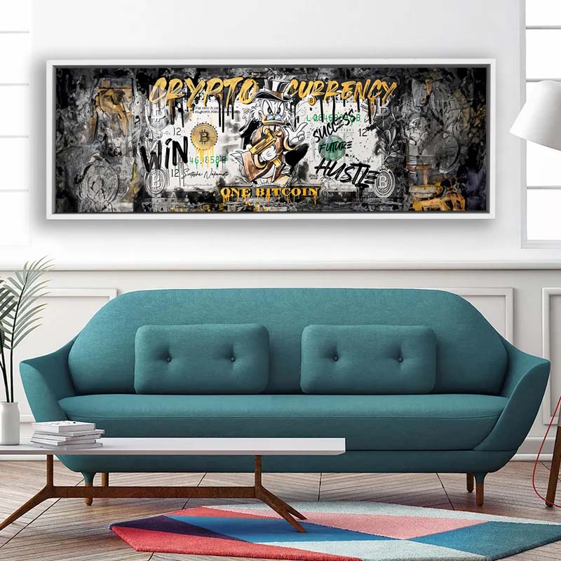 Décoration murale-Bitcoin Pop art-Impression sur toile