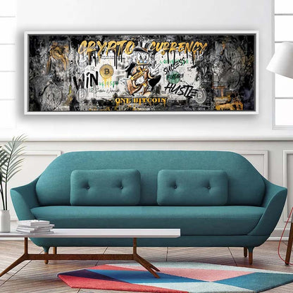 Décoration murale-Bitcoin Pop art-Impression sur toile