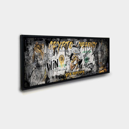 Décoration murale-Bitcoin Pop art-Impression sur toile