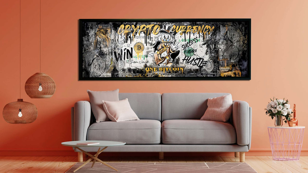 Décoration murale-Bitcoin Pop art-Impression sur toile