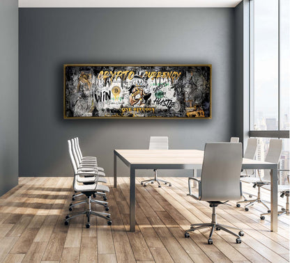 Décoration murale-Bitcoin Pop art-Impression sur toile
