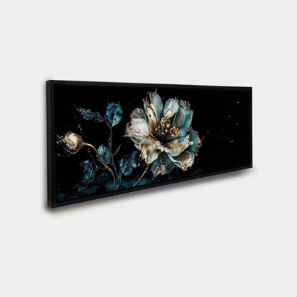 Iris aux tons de bleu Toile d'art 72" x 24"