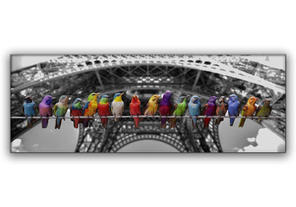 Impression sur toile d'art figuratif "Inséparables"
