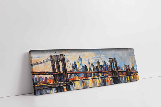 Impression sur toile d'art figuratif New York au couteau