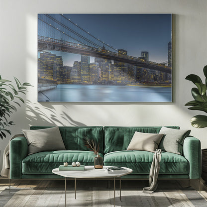 Art mural New York - L'Heure bleue sur Manhattan