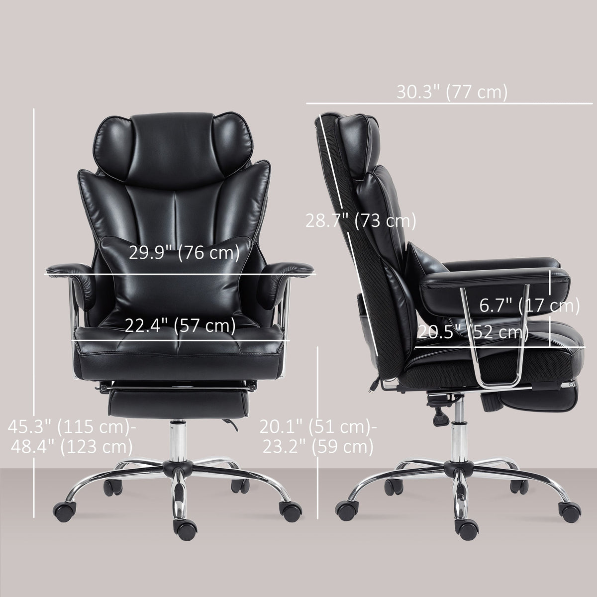 Matteo Executive Office Chair with 6 Points Massage-Black
