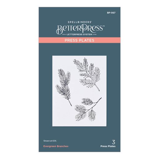 Plaque de presse Evergreen Branches de la collection BetterPress Christmas