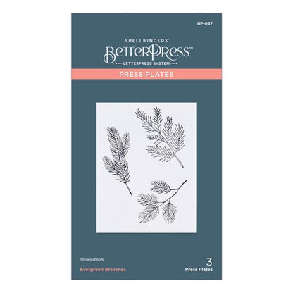 Plaque de presse Evergreen Branches de la collection BetterPress Christmas