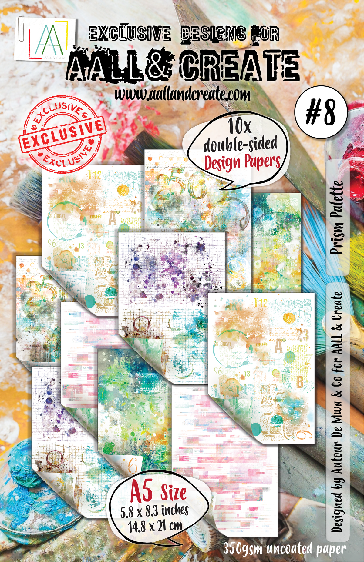 AALL and Create - Papier Design A5 - Palette Prisme