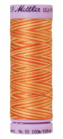 Fil de coton mercerisé Mettler Silk-Finish 50, panaché, 100 m, Ombre rouille