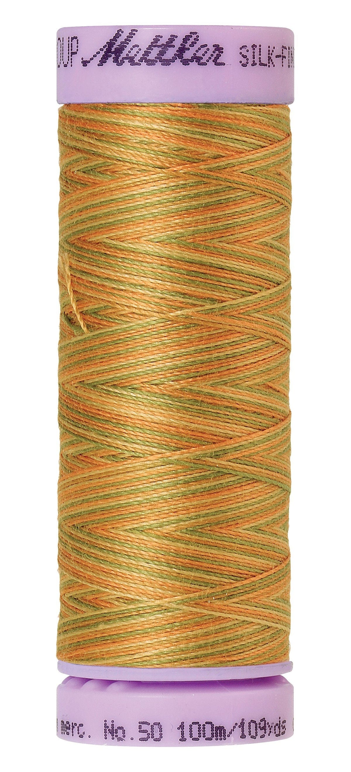 Mettler Silk-Finish 50wt Variegated Cotton Thread 109yd/100M New Fields