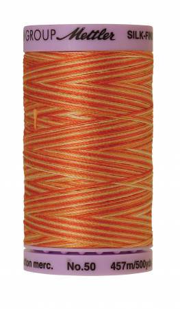 Fil de coton mercerisé Mettler Silk-Finish 50, 500 verges/457 m, dégradé de rouille