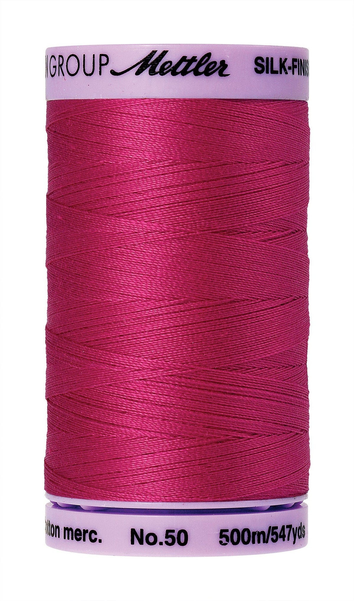 Mettler  Silk-Finish 50wt Solid Cotton Thread 547yd/500M Fuschia