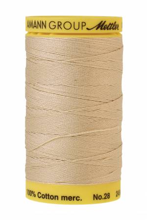 Fil de coton Mettler Silk-Finish 28wt uni 275 verges Coquille d'œuf