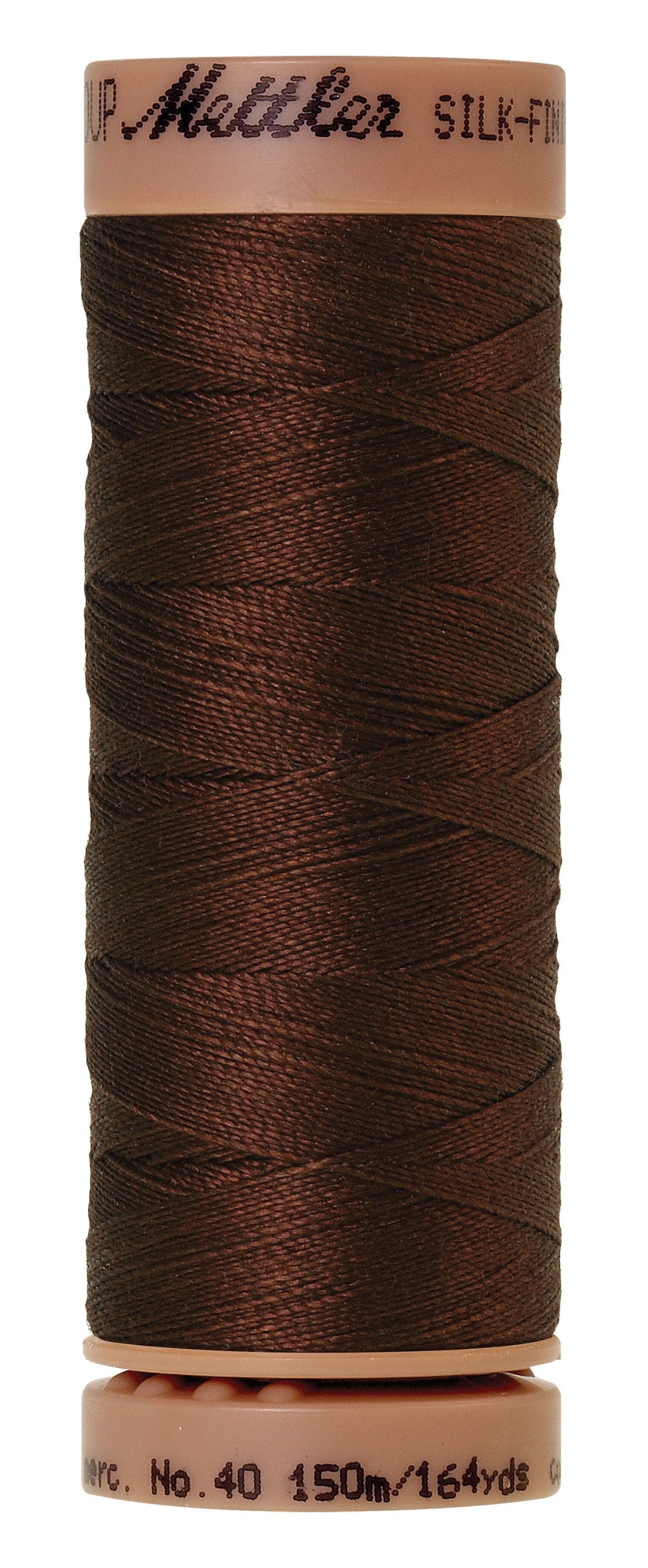 Fil de coton solide Mettler Silk-Finish 40wt 164 verges/150 m Friar Brown