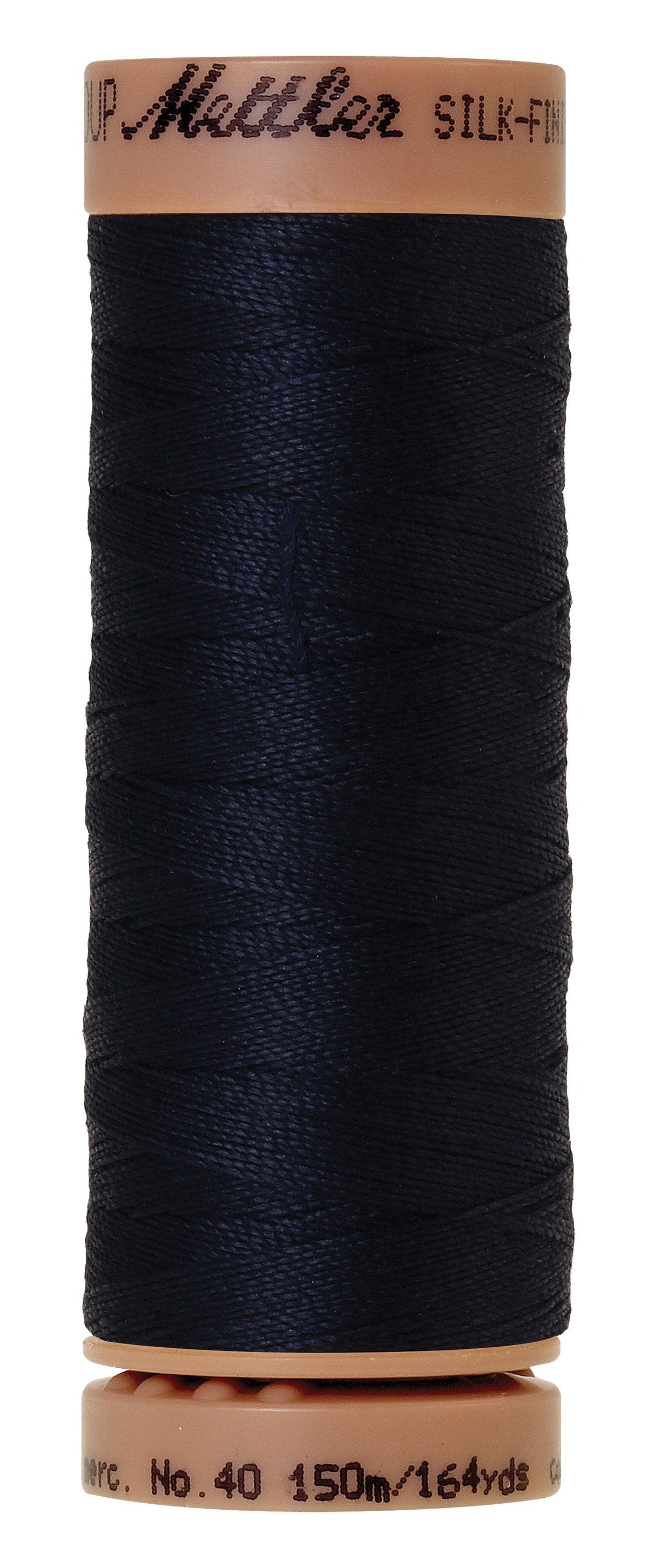 Mettler Silk-Finish - Dark Blue - 40wt Solid Cotton Thread 164yd/150m