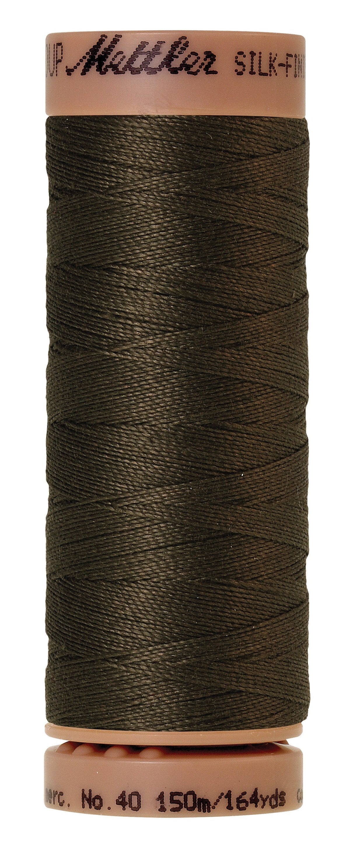 Fil de coton Mettler Silk-Finish 40wt, uni, 164 yd/150 m, Olive