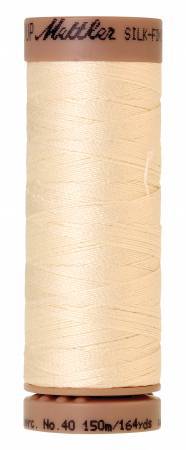 Fil de coton uni Mettler Silk-Finish 40wt 164 verges/150 m blanc antique