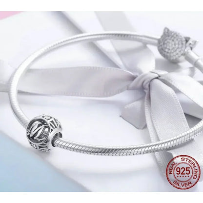 925 Sterling Silver Initial Charm Bead