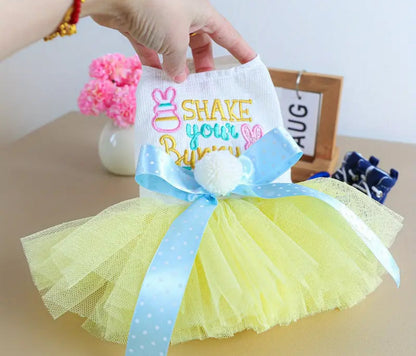 Robe de Pâques "Shake Your Bunny" – Robe de Luxe Festif pour Chien