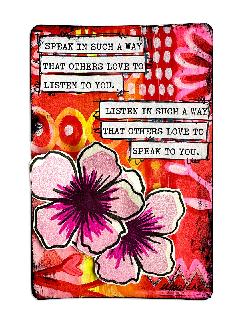 Tampon transparent ABM Superposé Fleurs Art By Marlene 10 pièces