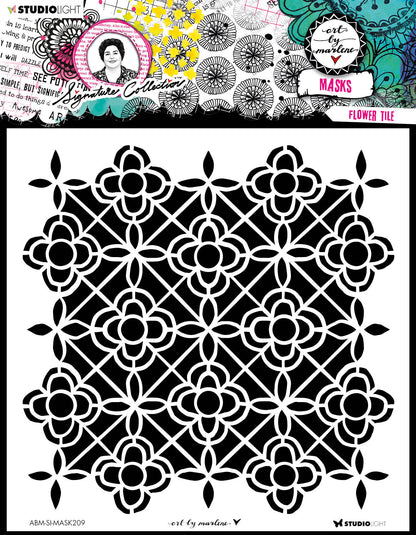 ABM Masque Carreau Floral Collection Signature 203,2x203,2x1mm 1 pièce n°209