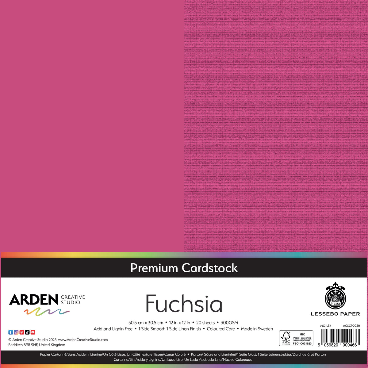 Arden Creative Studio Premium Cardstock 12in x 12in 300gsm 20 Pack