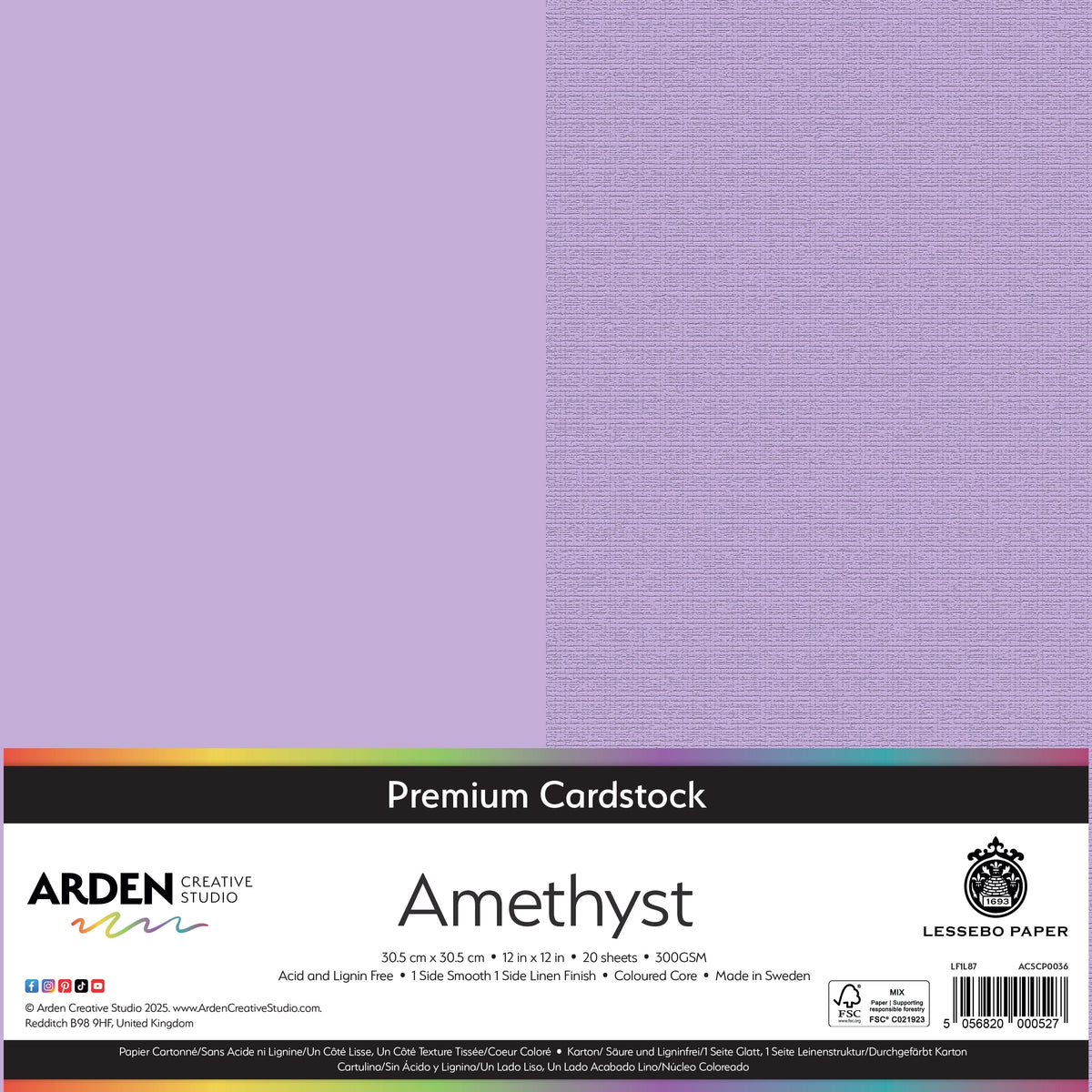 Arden Creative Studio Premium Cardstock 12in x 12in 300gsm 20 Pack