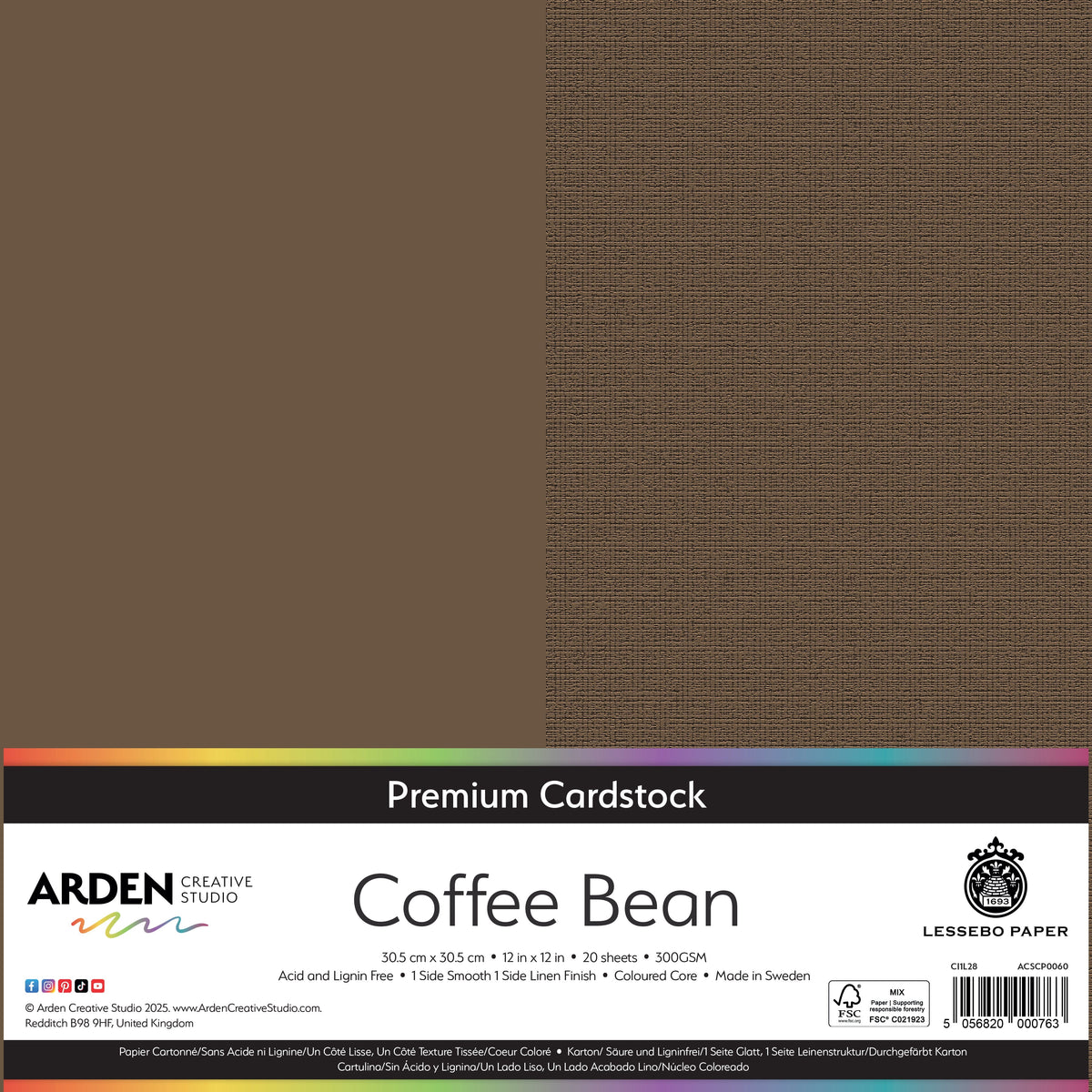 Arden Creative Studio Premium Cardstock 12in x 12in 300gsm 20 Pack