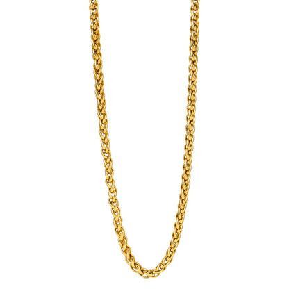 ACTON Gold: Mid Width Byzantine Chain Necklace.