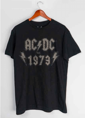 AC/DC Since 1973 T-Shirt - Black