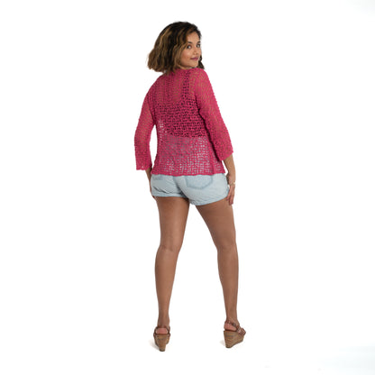 Tie Front Cardigan - Pink