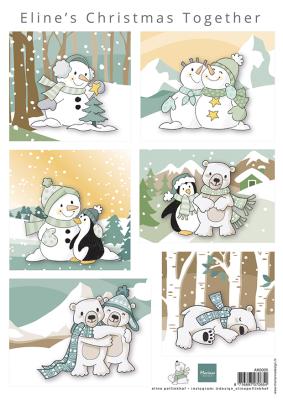 Marianne Design Feuille de découpage A4 - Eline's Christmas Together