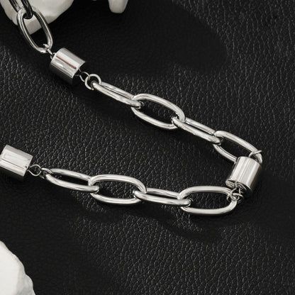 AKELLO SILVER (Or Blanc) : Chaîne de force argentée