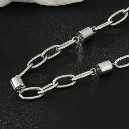 AKELLO SILVER (Or Blanc) : Chaîne de force argentée