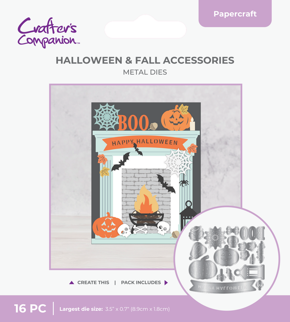 Matrice de découpe métallique Crafter's Companion – Accessoires Halloween et Automne