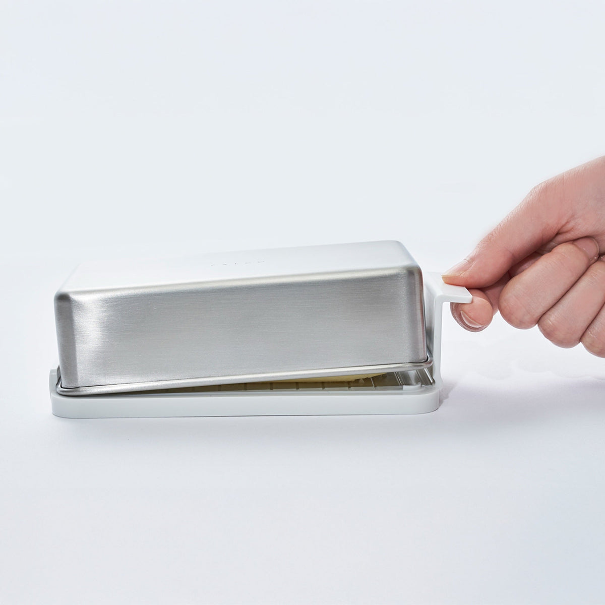 Boîte à beurre japonaise Eatoco – Couvercle en acier inoxydable avec plateau de portionnement