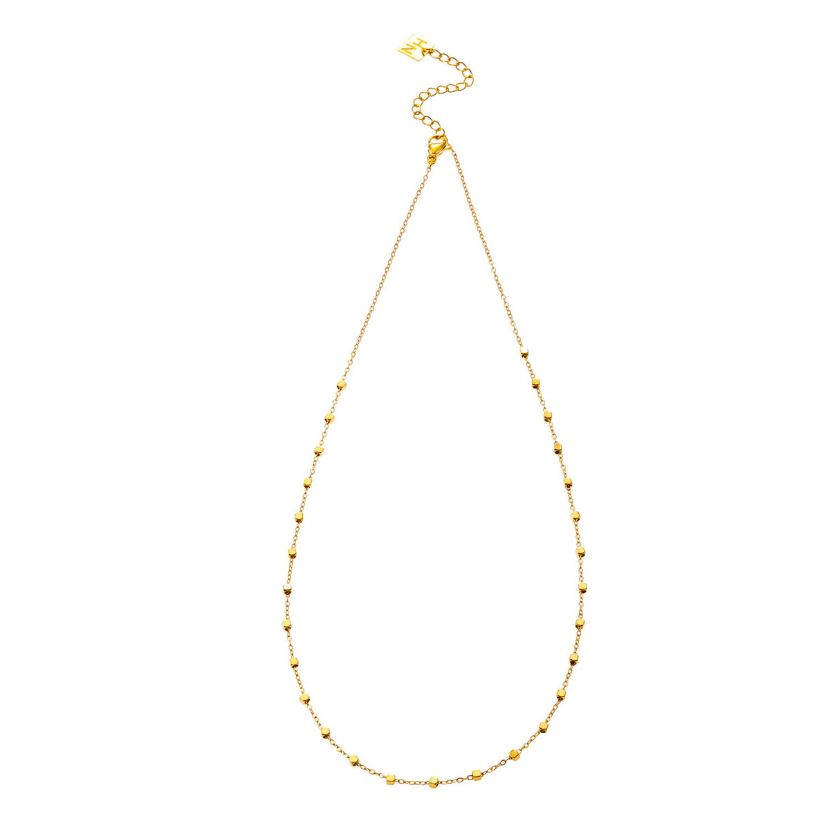 AUREOLE Gold: Essential Daily Chain with Delicate Square Beads