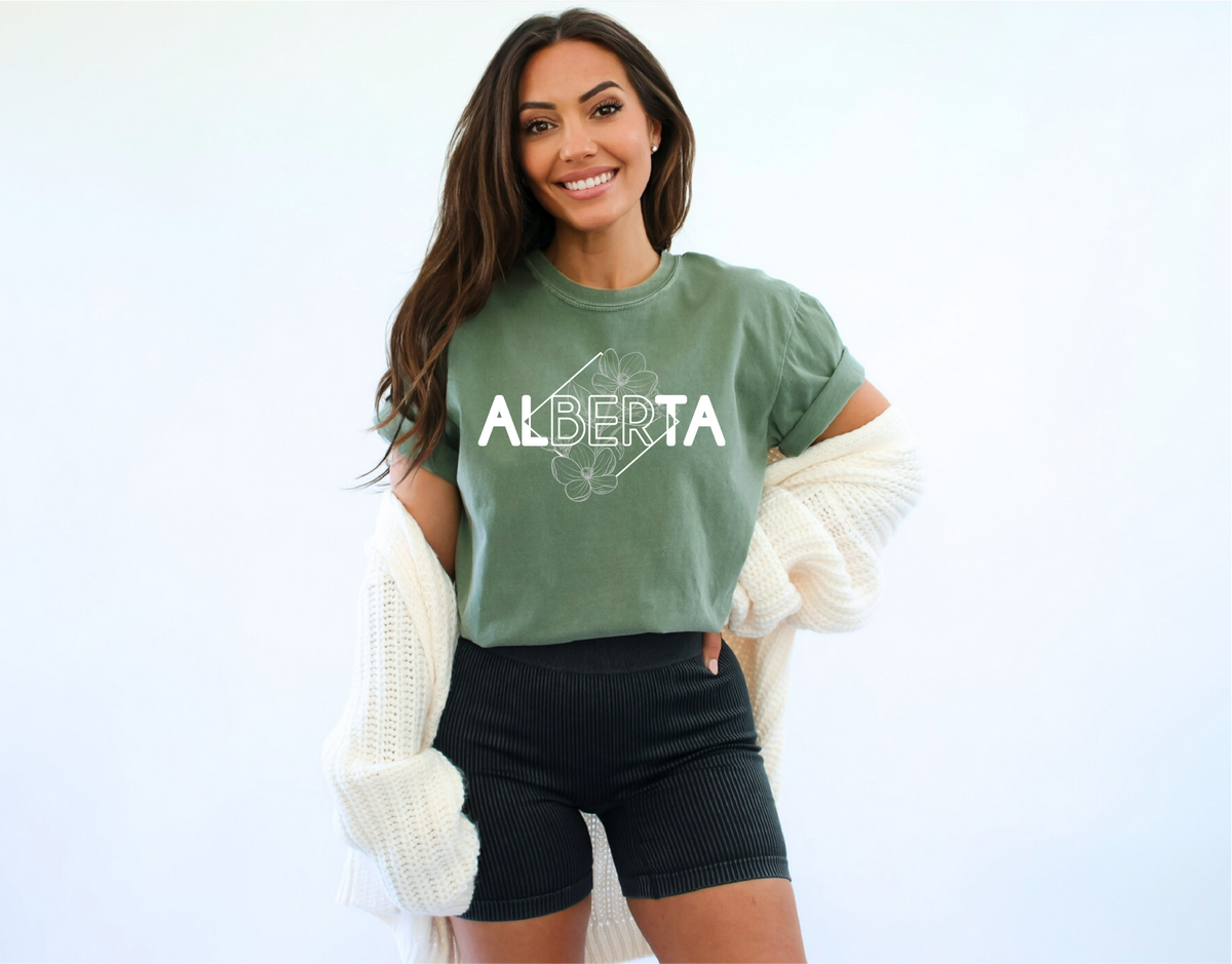 T-shirt unisexe Alberta Diamond Line Art | Vêtements Alberta