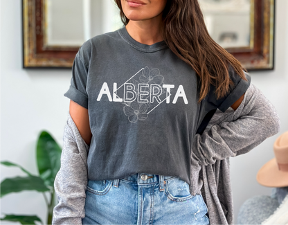 T-shirt unisexe Alberta Diamond Line Art | Vêtements Alberta